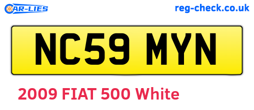 NC59MYN are the vehicle registration plates.
