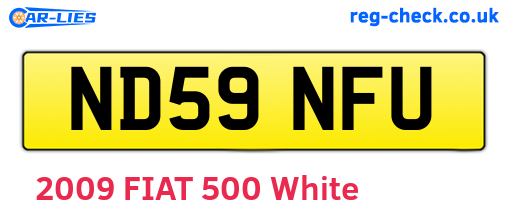 ND59NFU are the vehicle registration plates.