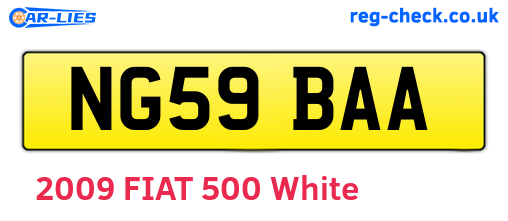 NG59BAA are the vehicle registration plates.