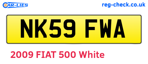 NK59FWA are the vehicle registration plates.