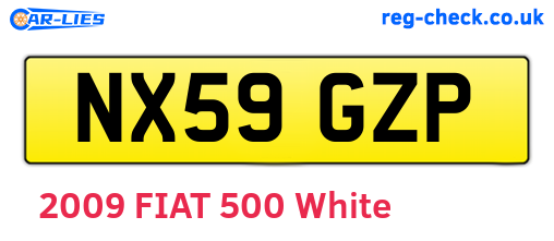 NX59GZP are the vehicle registration plates.