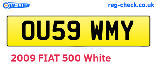 OU59WMY are the vehicle registration plates.