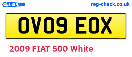 OV09EOX are the vehicle registration plates.