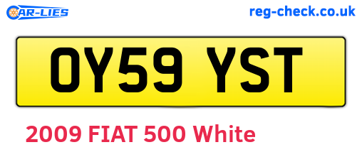 OY59YST are the vehicle registration plates.