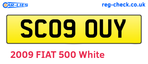 SC09OUY are the vehicle registration plates.