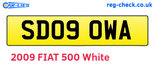 SD09OWA are the vehicle registration plates.
