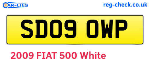 SD09OWP are the vehicle registration plates.