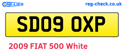 SD09OXP are the vehicle registration plates.