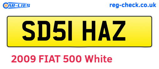 SD51HAZ are the vehicle registration plates.