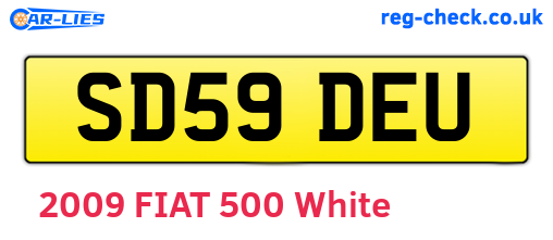 SD59DEU are the vehicle registration plates.