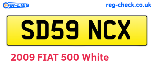 SD59NCX are the vehicle registration plates.