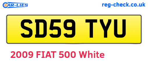 SD59TYU are the vehicle registration plates.