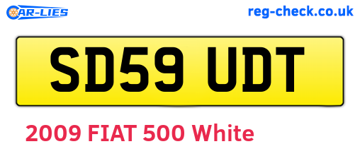 SD59UDT are the vehicle registration plates.