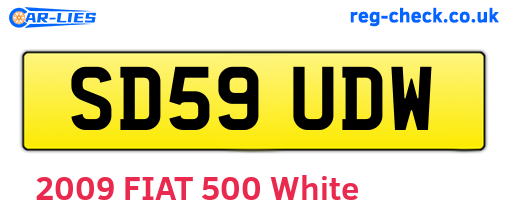 SD59UDW are the vehicle registration plates.