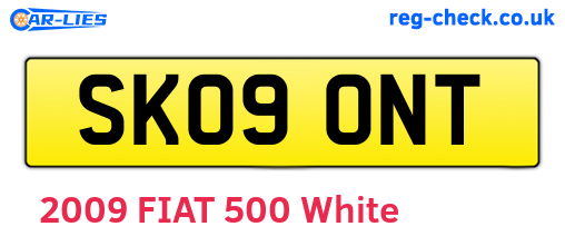 SK09ONT are the vehicle registration plates.