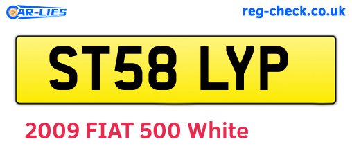 ST58LYP are the vehicle registration plates.
