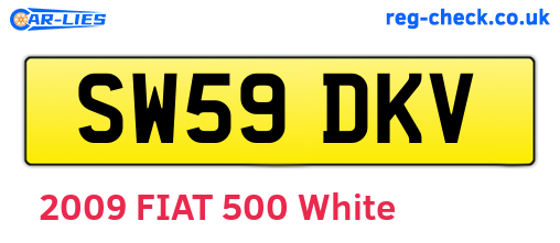SW59DKV are the vehicle registration plates.
