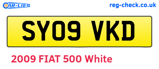 SY09VKD are the vehicle registration plates.