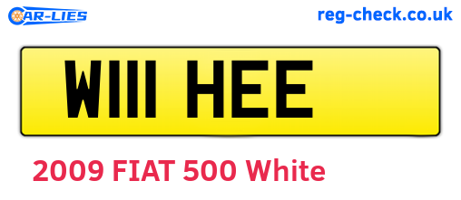 W111HEE are the vehicle registration plates.