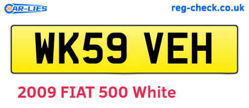 WK59VEH are the vehicle registration plates.
