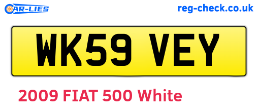 WK59VEY are the vehicle registration plates.