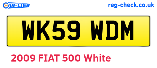 WK59WDM are the vehicle registration plates.