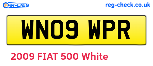 WN09WPR are the vehicle registration plates.