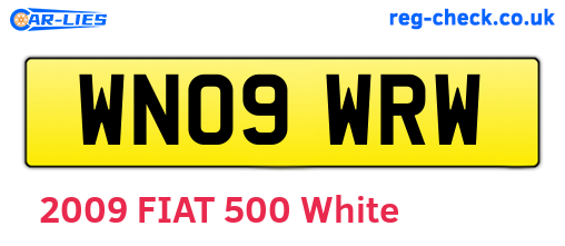 WN09WRW are the vehicle registration plates.