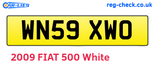 WN59XWO are the vehicle registration plates.