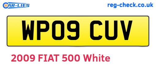 WP09CUV are the vehicle registration plates.