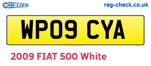 WP09CYA are the vehicle registration plates.