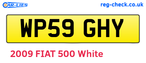 WP59GHY are the vehicle registration plates.