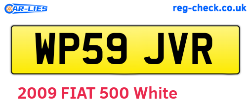 WP59JVR are the vehicle registration plates.