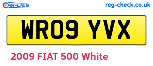 WR09YVX are the vehicle registration plates.