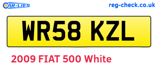 WR58KZL are the vehicle registration plates.