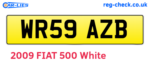 WR59AZB are the vehicle registration plates.