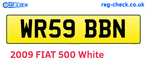 WR59BBN are the vehicle registration plates.
