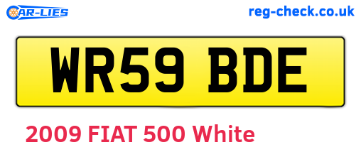 WR59BDE are the vehicle registration plates.