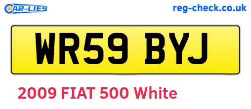 WR59BYJ are the vehicle registration plates.