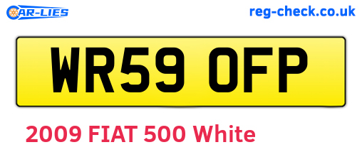 WR59OFP are the vehicle registration plates.