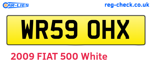 WR59OHX are the vehicle registration plates.