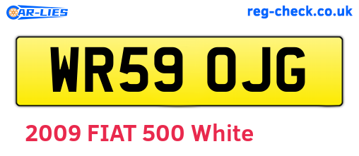 WR59OJG are the vehicle registration plates.