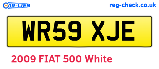 WR59XJE are the vehicle registration plates.