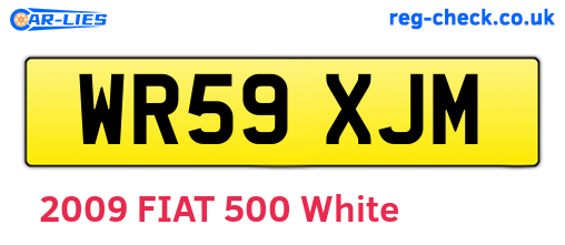 WR59XJM are the vehicle registration plates.