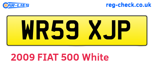 WR59XJP are the vehicle registration plates.