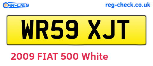 WR59XJT are the vehicle registration plates.