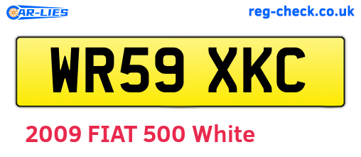 WR59XKC are the vehicle registration plates.
