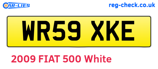 WR59XKE are the vehicle registration plates.