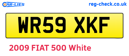WR59XKF are the vehicle registration plates.