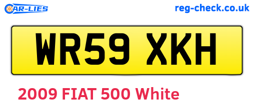 WR59XKH are the vehicle registration plates.